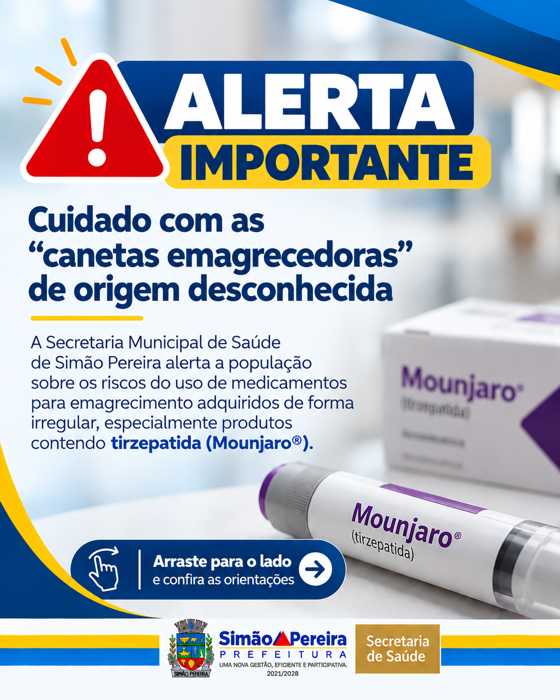 Saúde de Simão Pereira alerta sobre canetas emagrecedoras irregulares